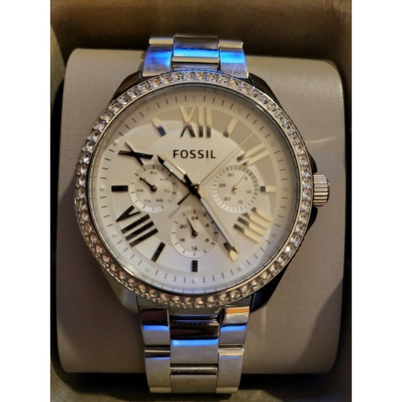 Fossil AM4481 Womens Silver Stainless Steel Analog Dial Quartz Wrist Watch XR922 main image 8
